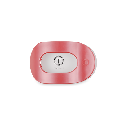 TELETIES - Round Flat Hair Clip | Small | Calming Coral