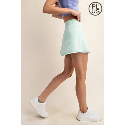 Rae Mode - PLUS SIZE BUTTER SKORT: Melon Dream / 2X