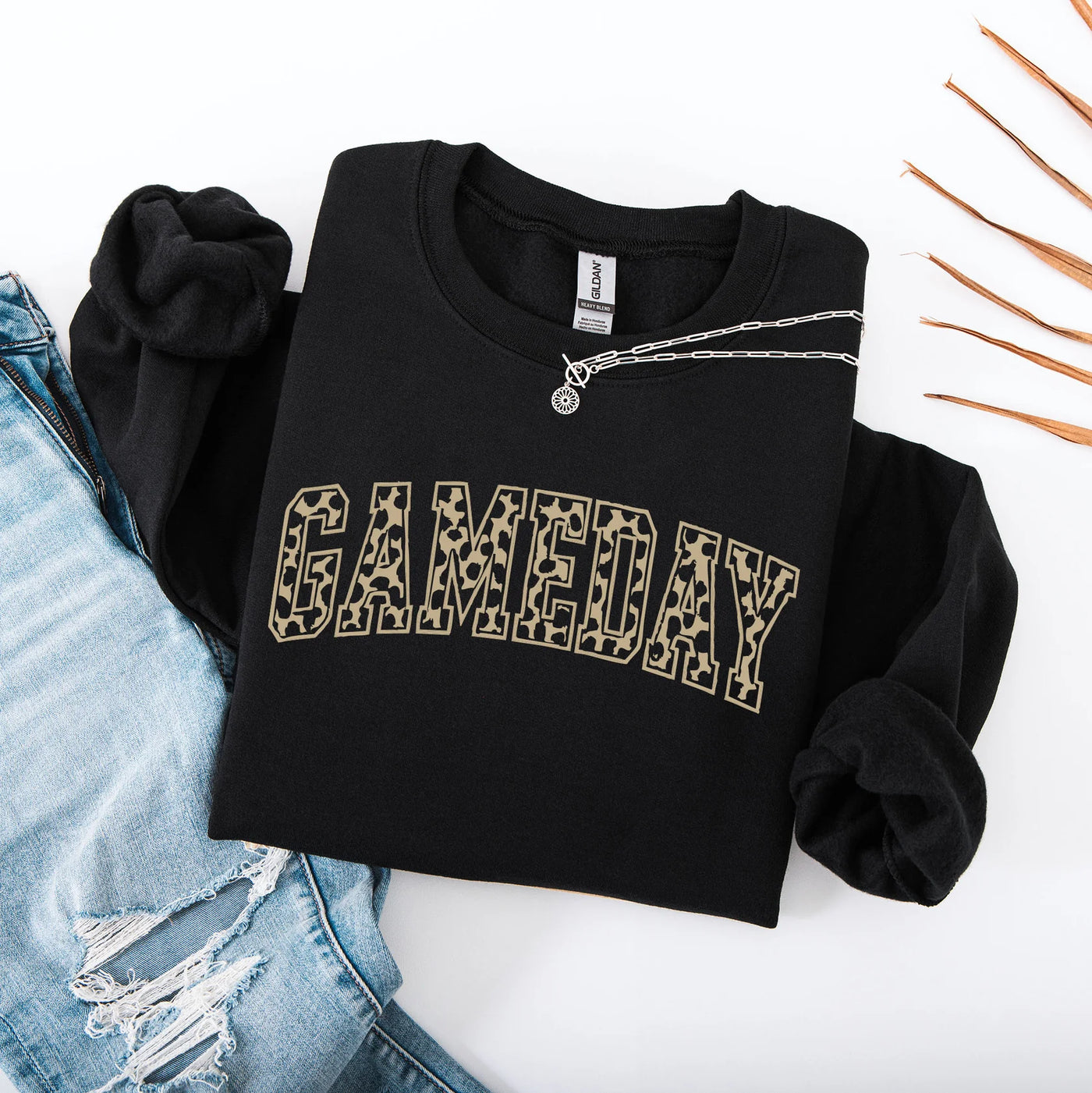 GAMEDAY Sweatshirt with Leopard Letters