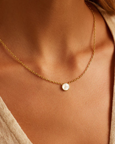 Gorjana : Rose Marble Coin Necklace