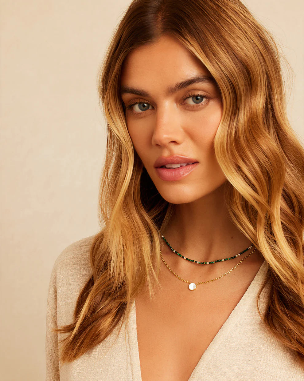 Gorjana : Rose Marble Coin Necklace