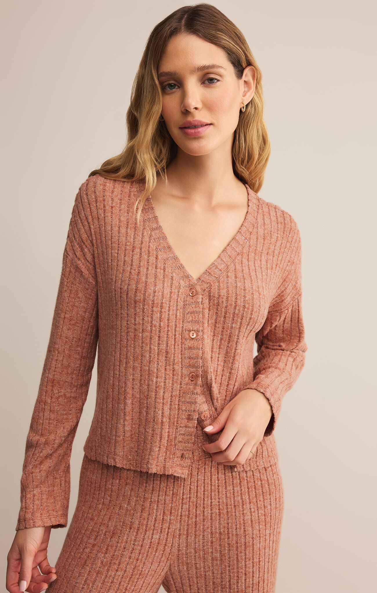Z Supply - Z Lounge : Mara Cardigan in Autumn Spice