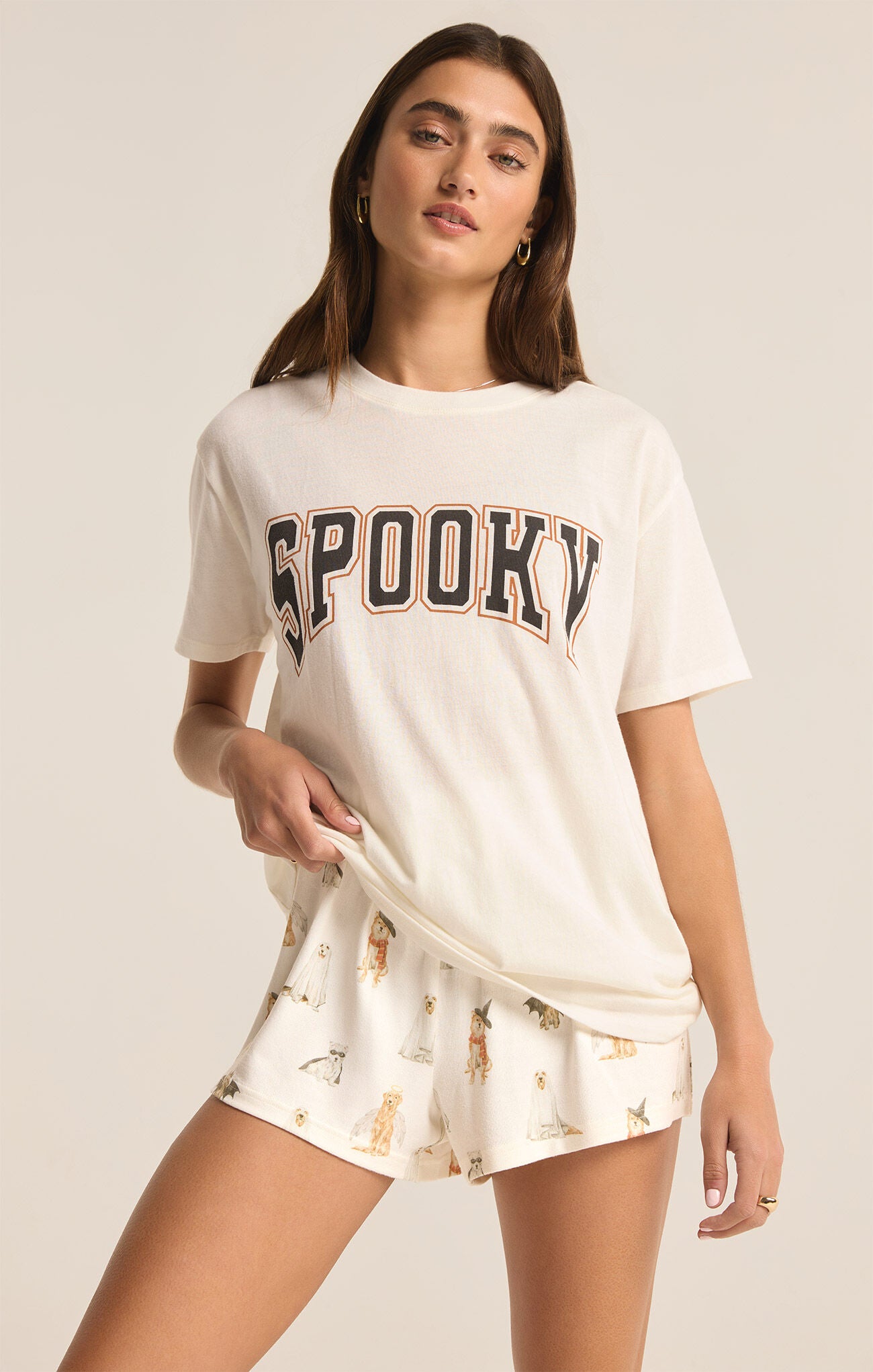 Z Supply - Z Lounge : SPOOKY Boyfriend Tee