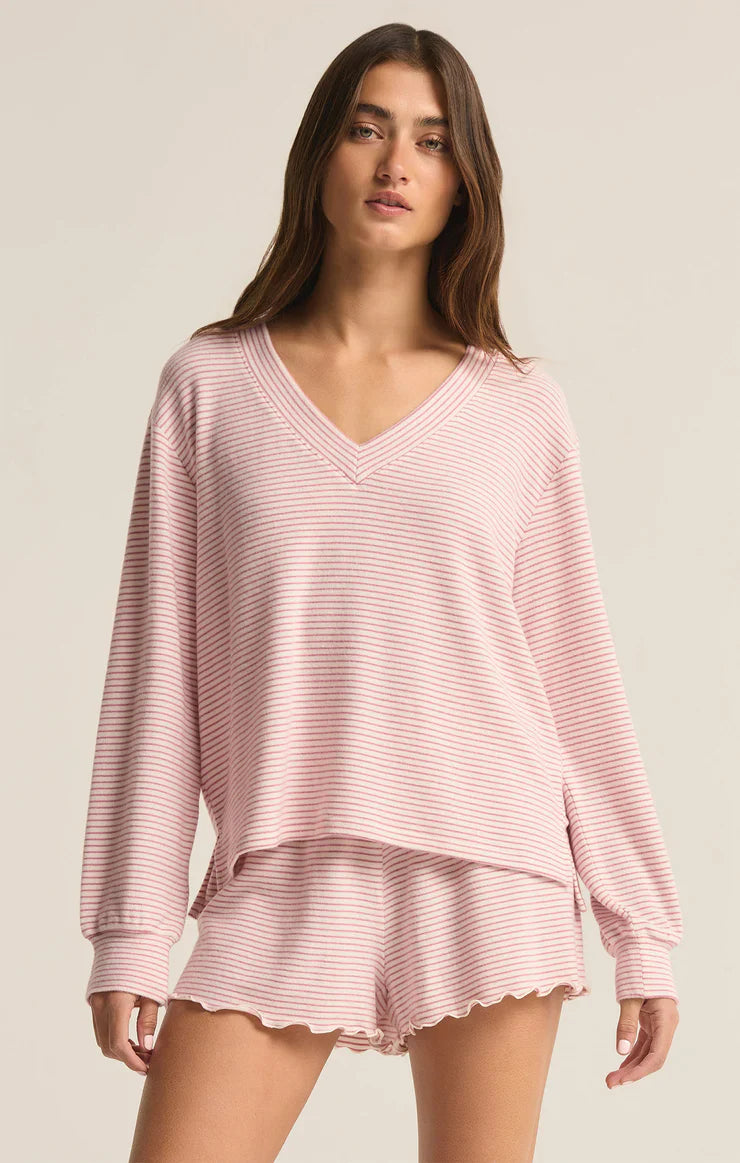 Z Supply :  Stay Cozy Striped Long Sleeve Top