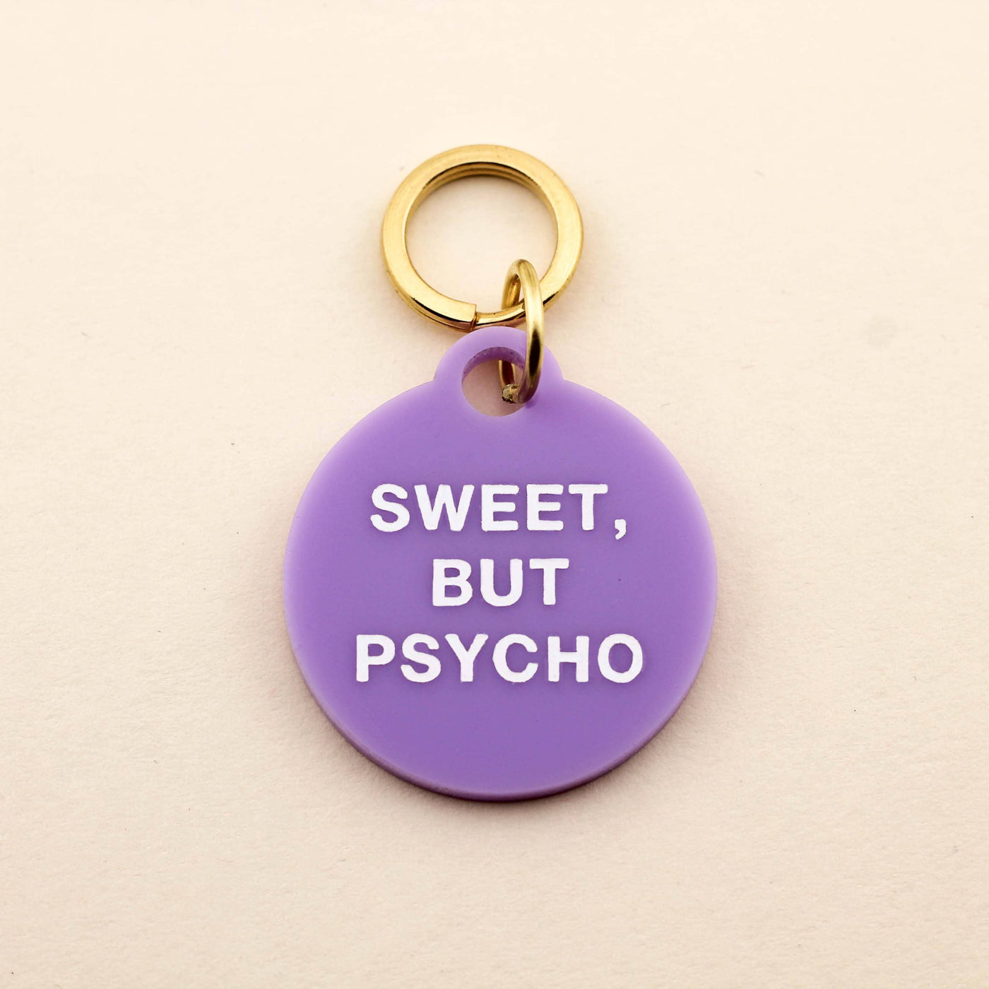 Freshwater Curated Goods - Sweet, But Psycho Pet Tag: Lilac Acrylic