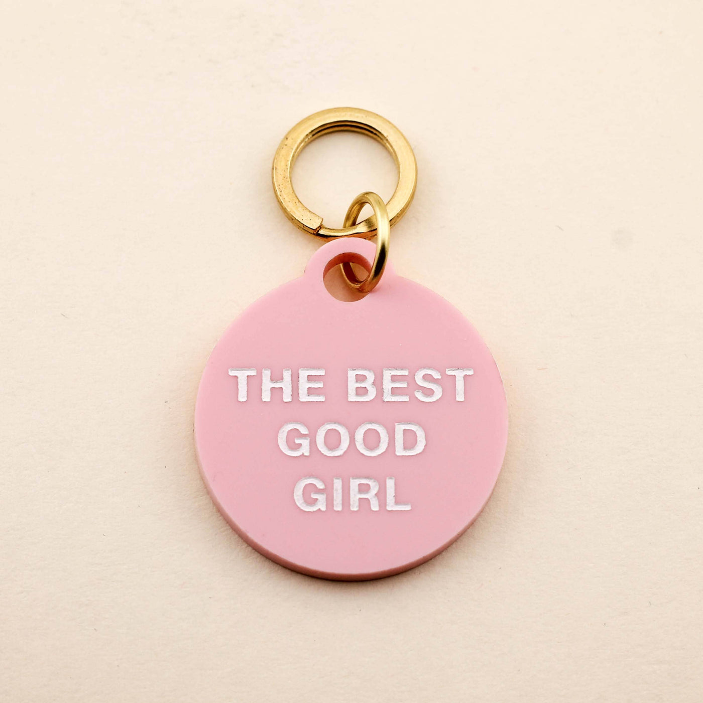 Freshwater Curated Goods - The Best Good Girl Pet Tag: Candy Pink Acrylic