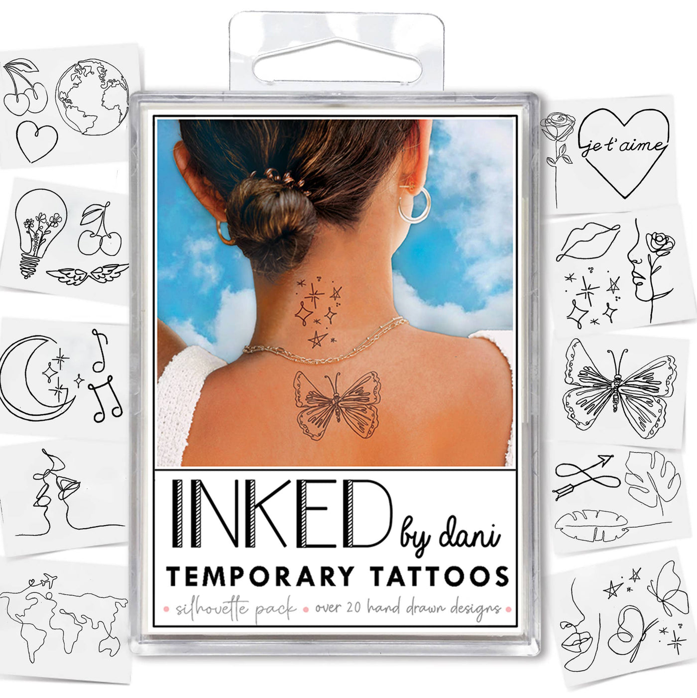 INKED by Dani - Silhouette Temporary Tattoo Pack