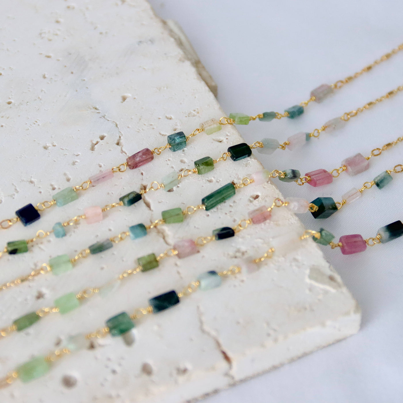 Mesa Blue - Tourmaline Chip Necklace