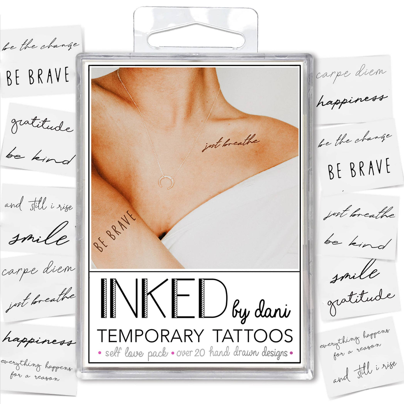 INKED by Dani - Self Love Temporary Tattoo Pack