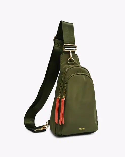 MERSI - Abi Sling Nylon Bag - Olive