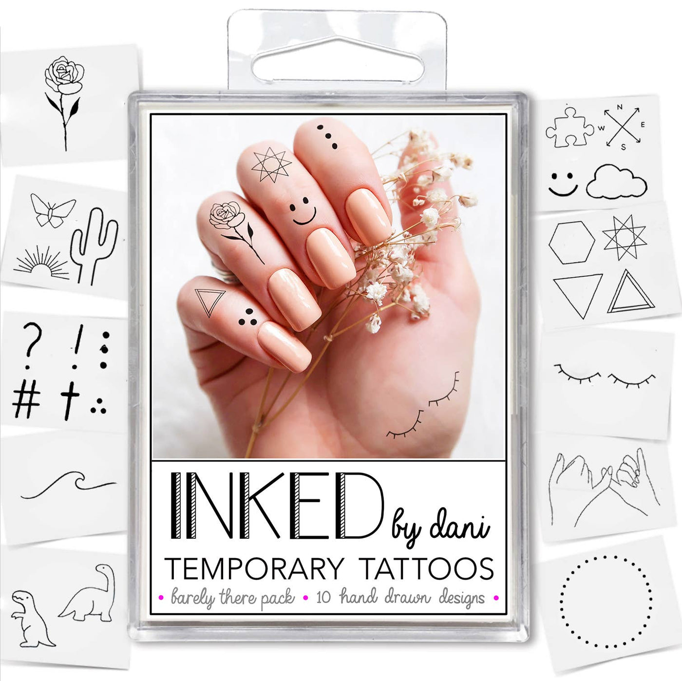 INKED by Dani - Barely There Temporary Tattoo Pack