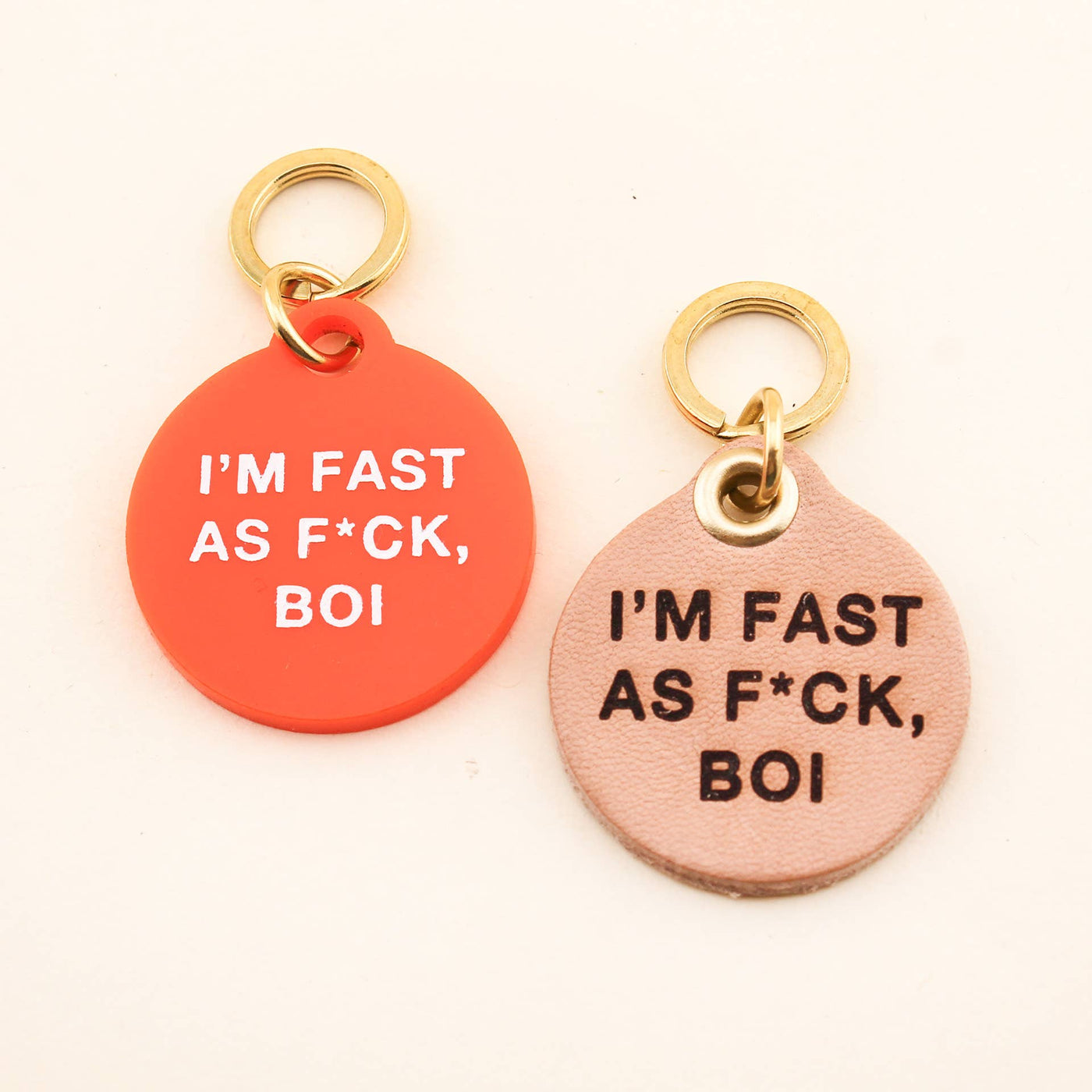 Freshwater Curated Goods - Fast as F*ck, Boi Pet Tag: Top-Grain Leather